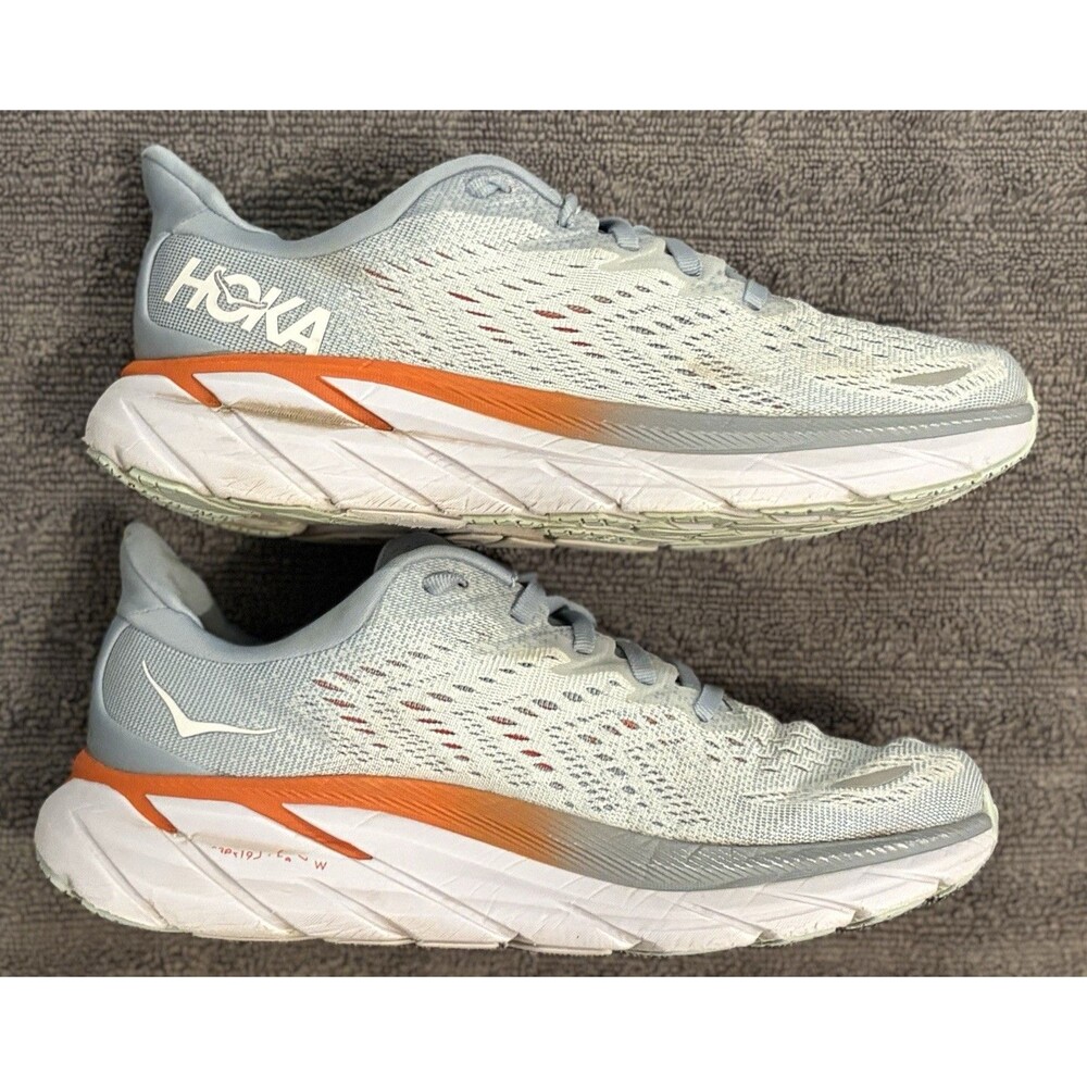 HOKA Women's Clifton 8 Running Shoe, Blue Fog Plein Air 1119394 BFPA Size 6B